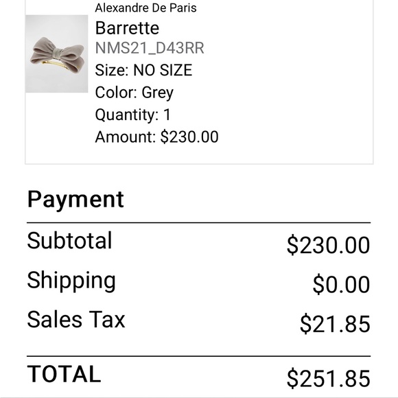 Alexandre De Paris Hair Barrette - Picture 3 of 3